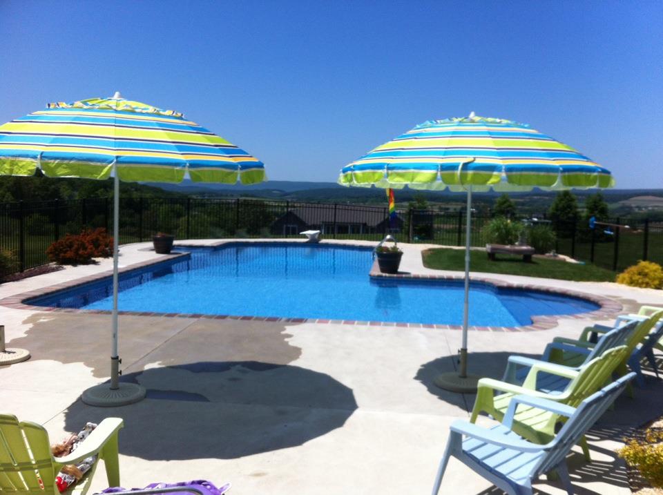 Konyak pool from another angle showing full backyard patio integration