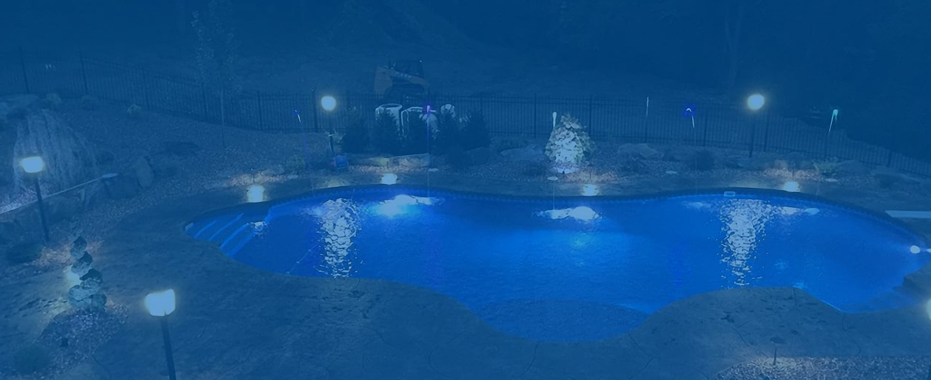 Beautiful completed inground pool by Ahner Pools Unlimited in the Lehigh Valley